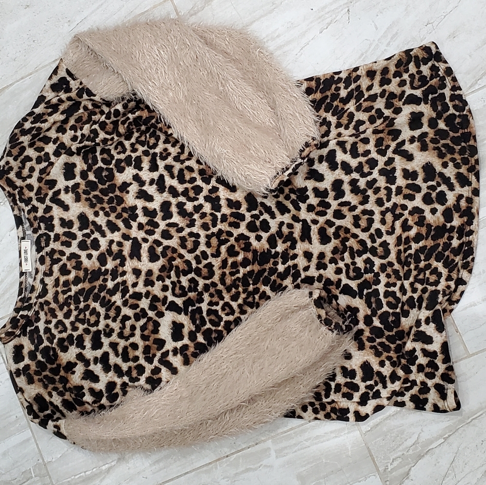 Long Sleeve, Fuzzy Sleeved Shirt